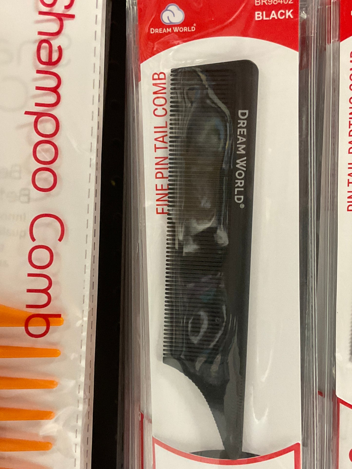 DW Anti-Static Fine Pin Tail Carbon Comb