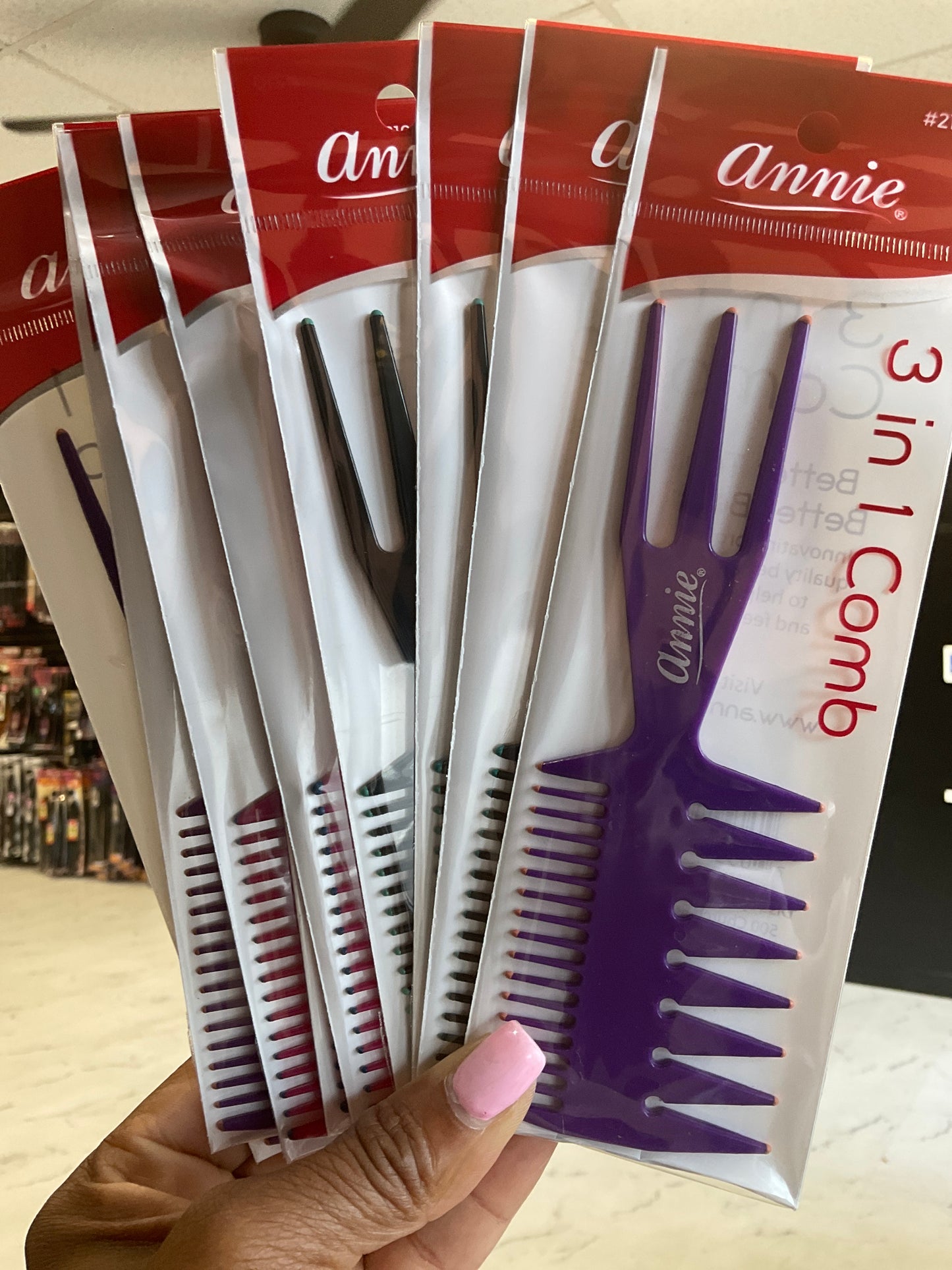 Annie 3 in 1 Comb (Assorted)