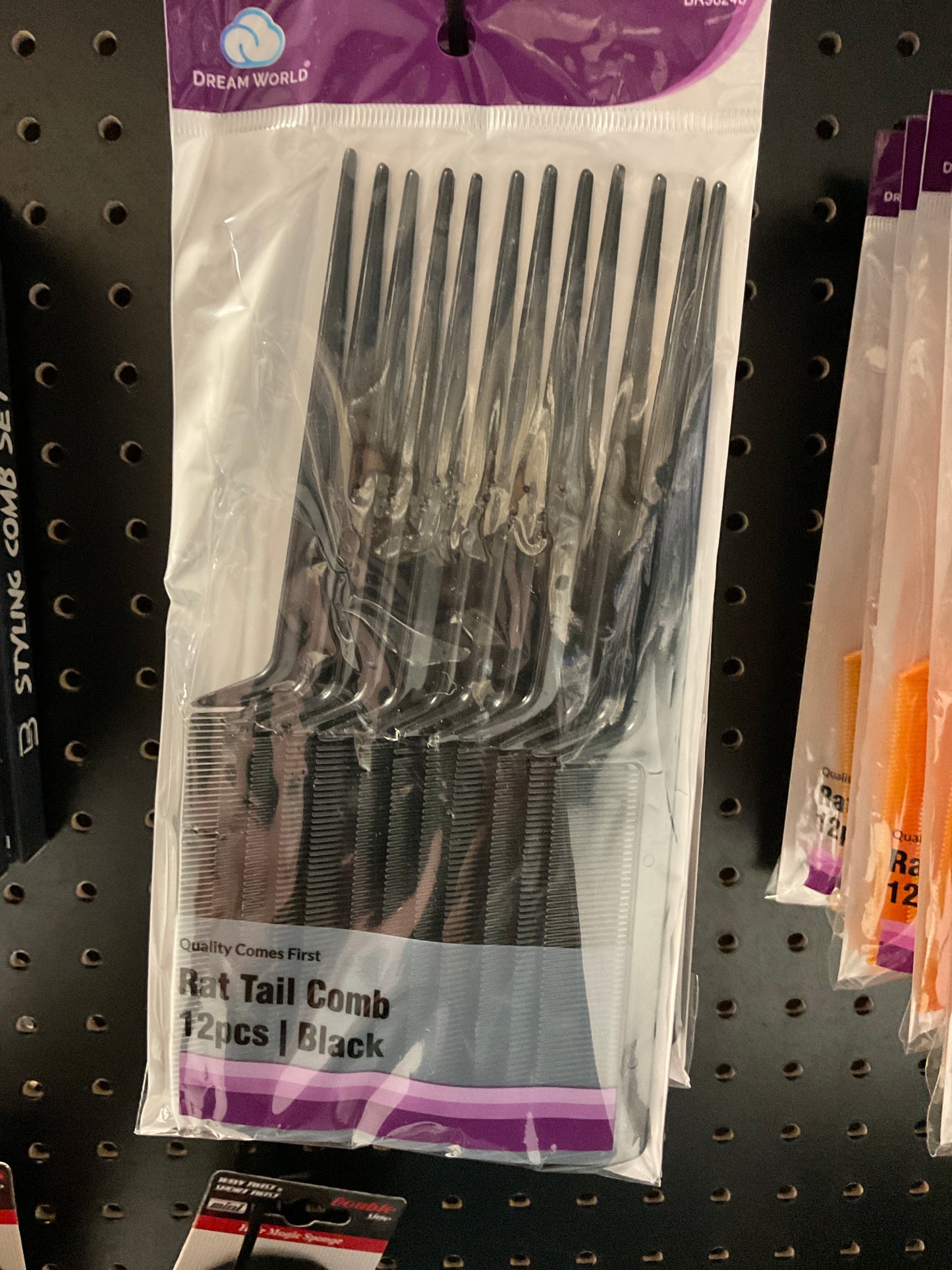 DW Rat Tail Comb (Black)
