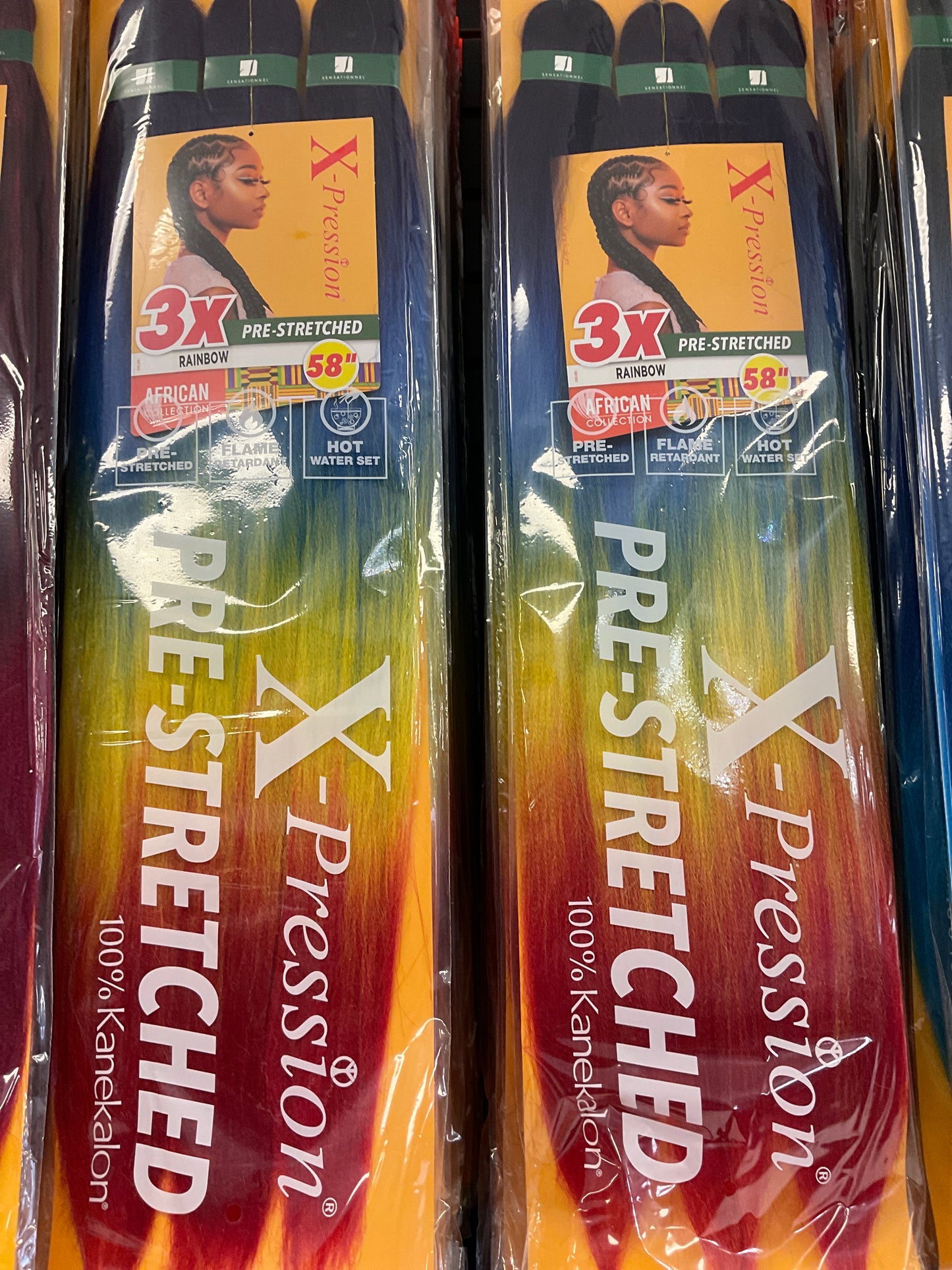 X-Pression Pre-stretched rainbow