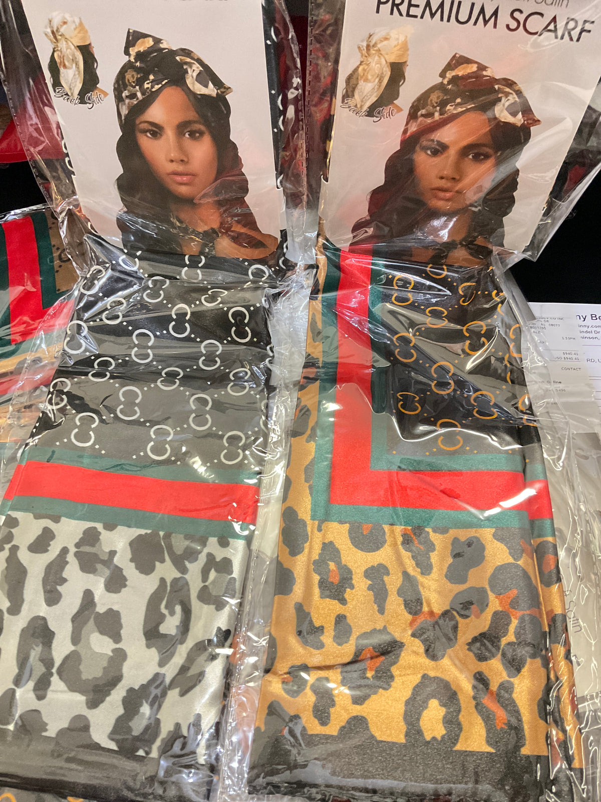 Satin Fashion Hair Scarf Leopard(Assorted, 1)
