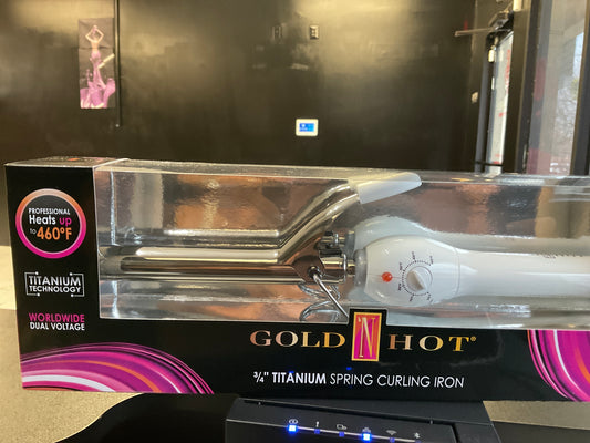 Gold N Hot Titanium Curling Iron 3/4”