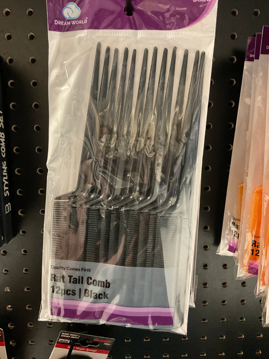 DW Rat Tail Comb (Black)