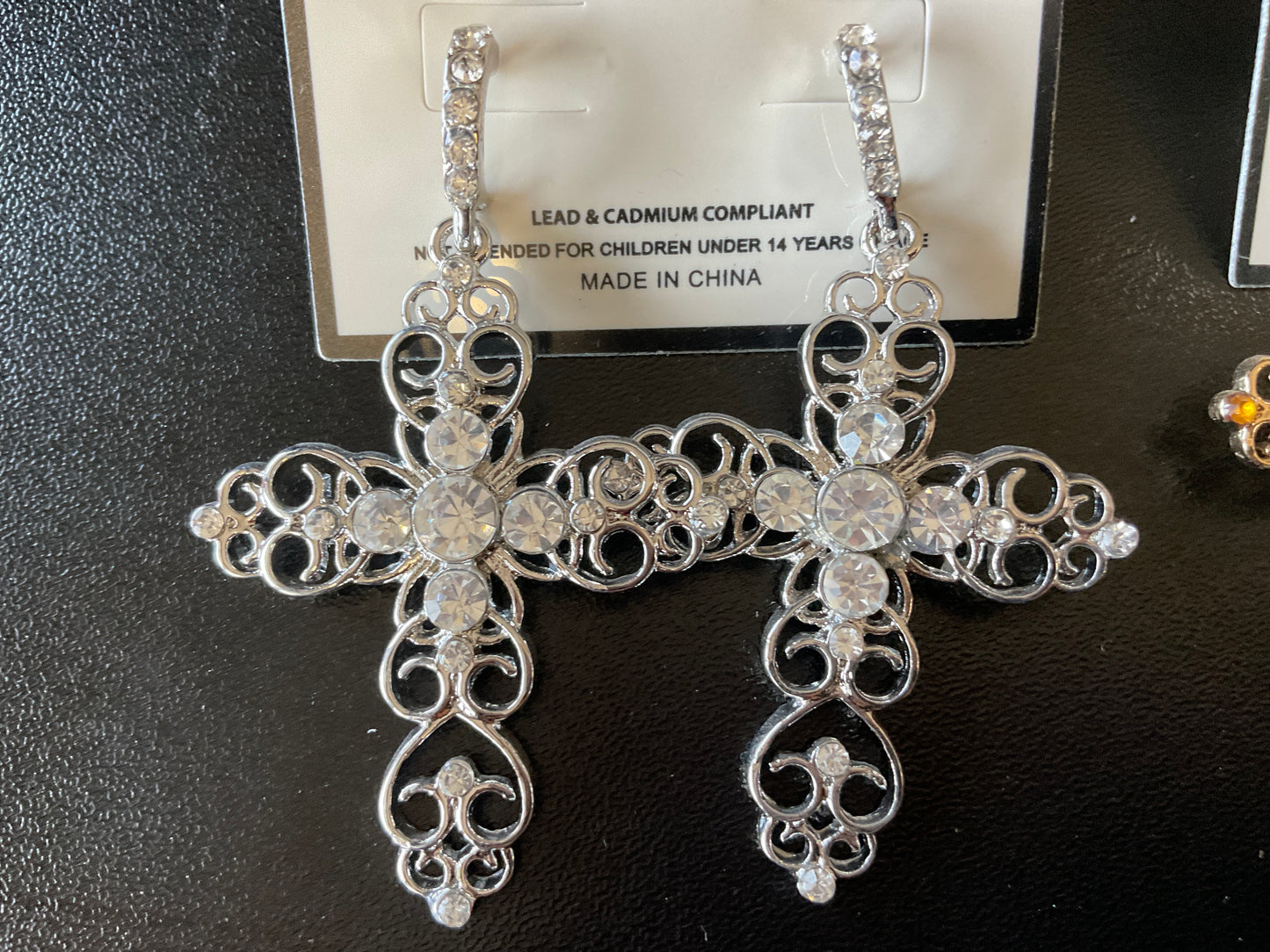 Jewel Cross Earrings