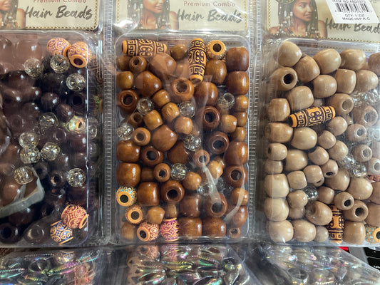 Wooden Hair Beads (Assorted)