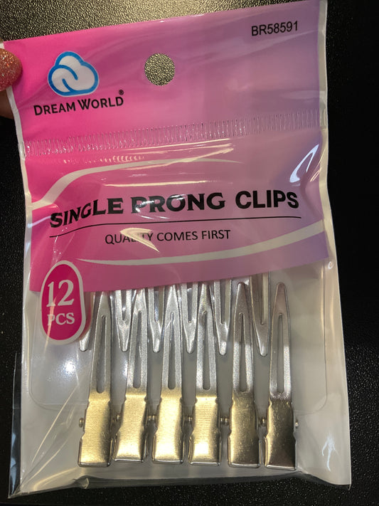 Single Prong Clips
