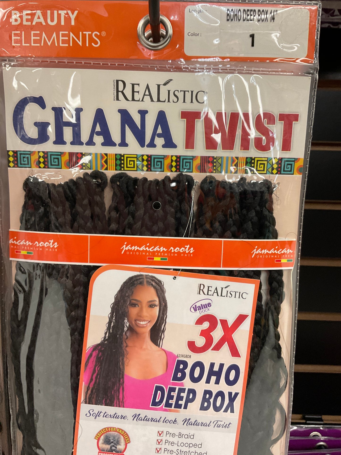 Realistic 3x Ghana Twist BOHO Deep Box