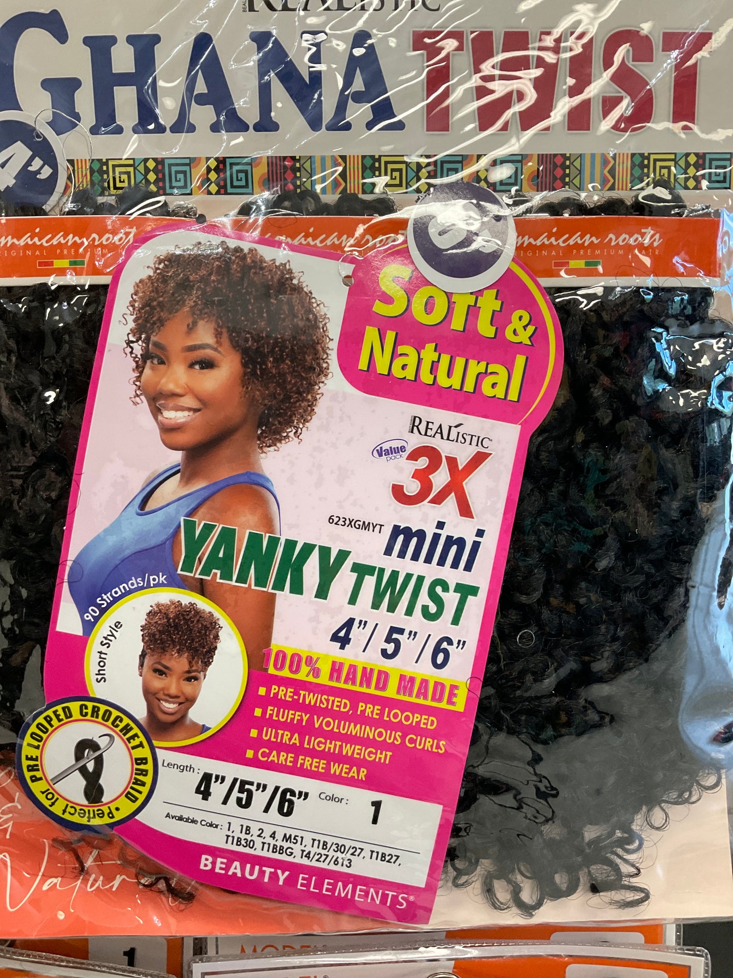 Realistic 3x Ghana Yanky Twist 4”/5”/6” (90 strand pk)