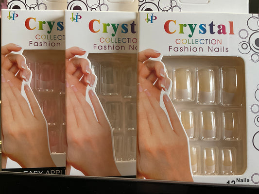 Crystal French Tip Nails