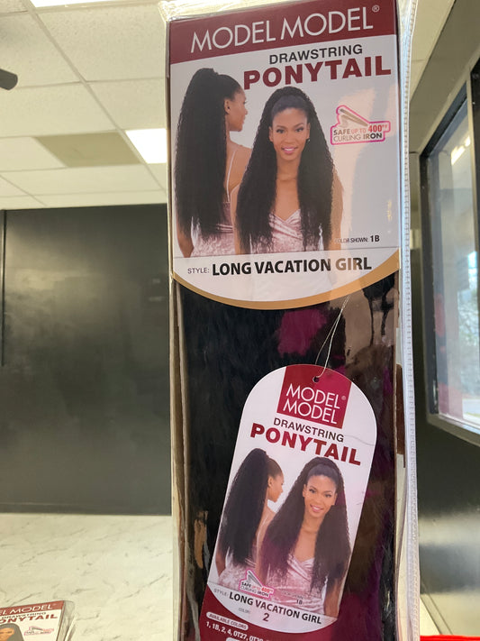 Model Model Long Vacation Girl Drawstring Ponytail 18”