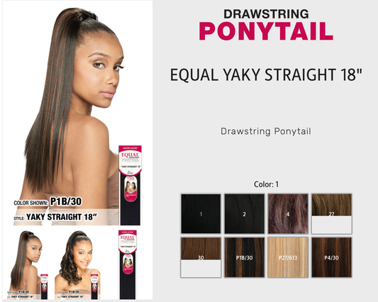 Model Model Equal Drawstring Straight Ponytail 18”