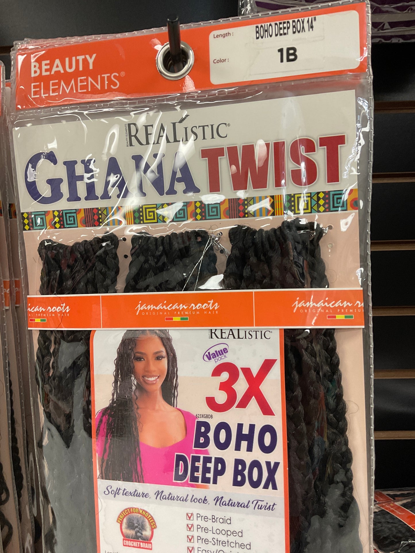 Realistic 3x Ghana Twist BOHO Deep Box