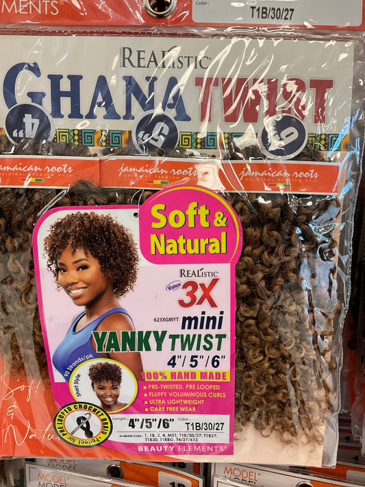 Realistic 3x Ghana Yanky Twist 4”/5”/6” (90 strand pk)
